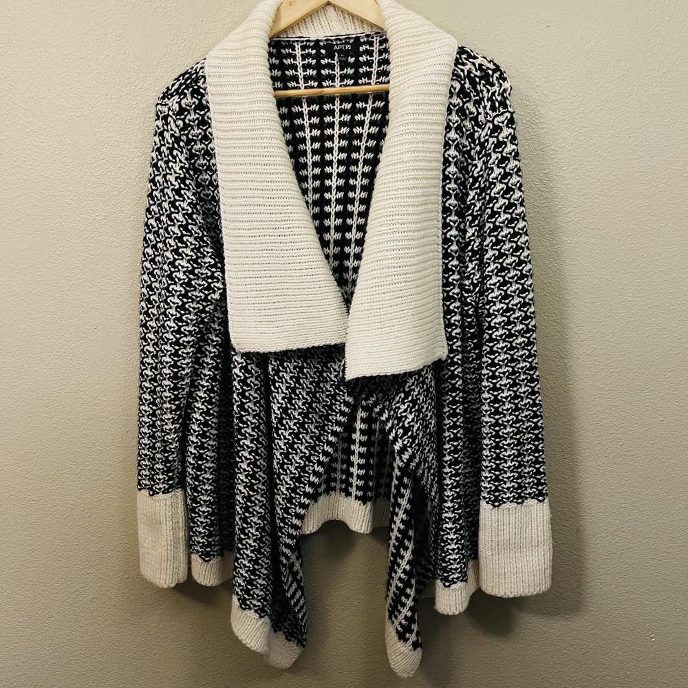 Apt. 9 Super Chunky Knit Open Cardigan Wool Blend Warm Cabin Cottagecore Size XL